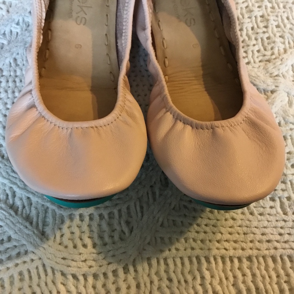 Tieks Ballerina Pink Foldable Ballet Leather Flats Excellent Condition - 6 - Picture 4 of 10